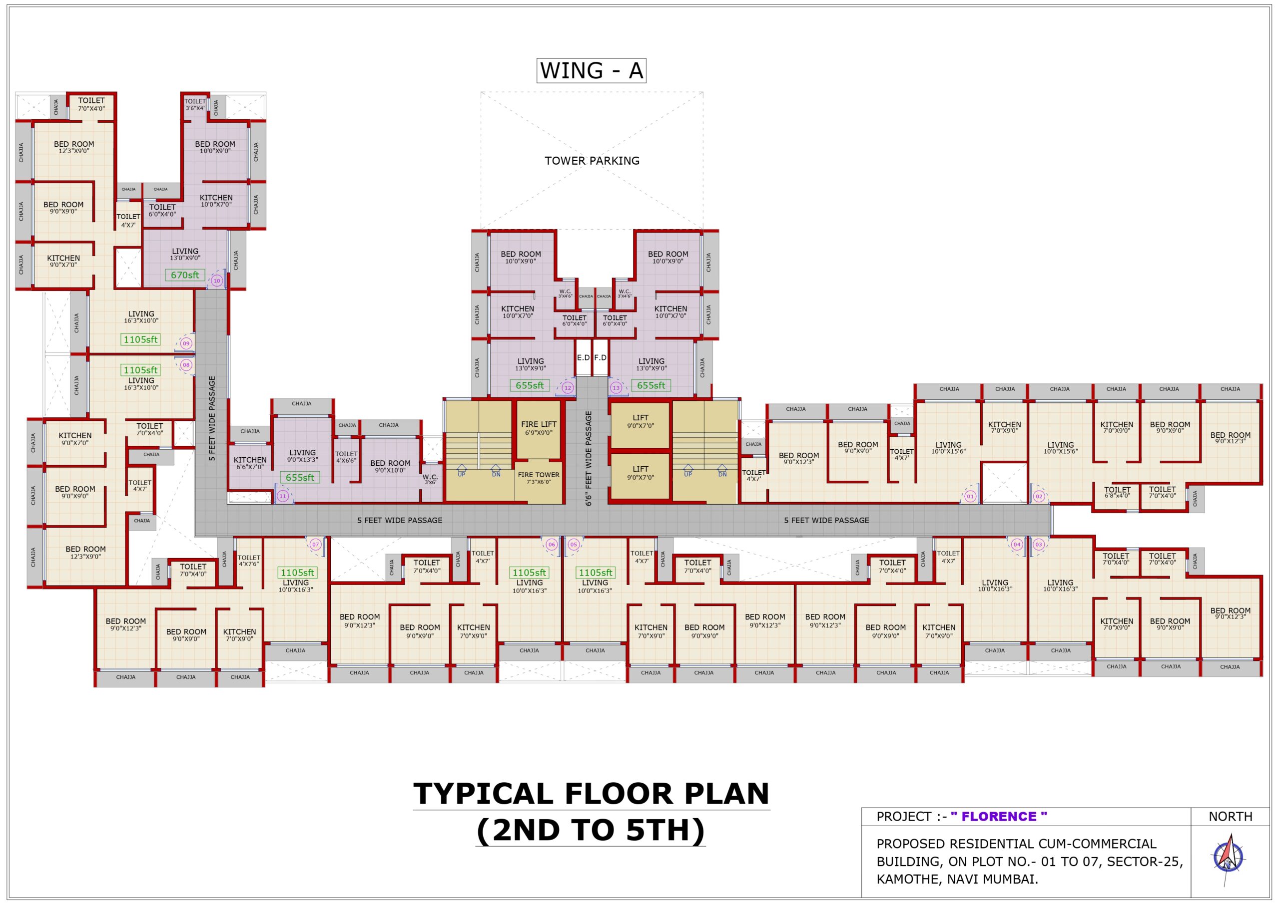 A Wing 2ND TO 5TH FL PLAN _page-0001