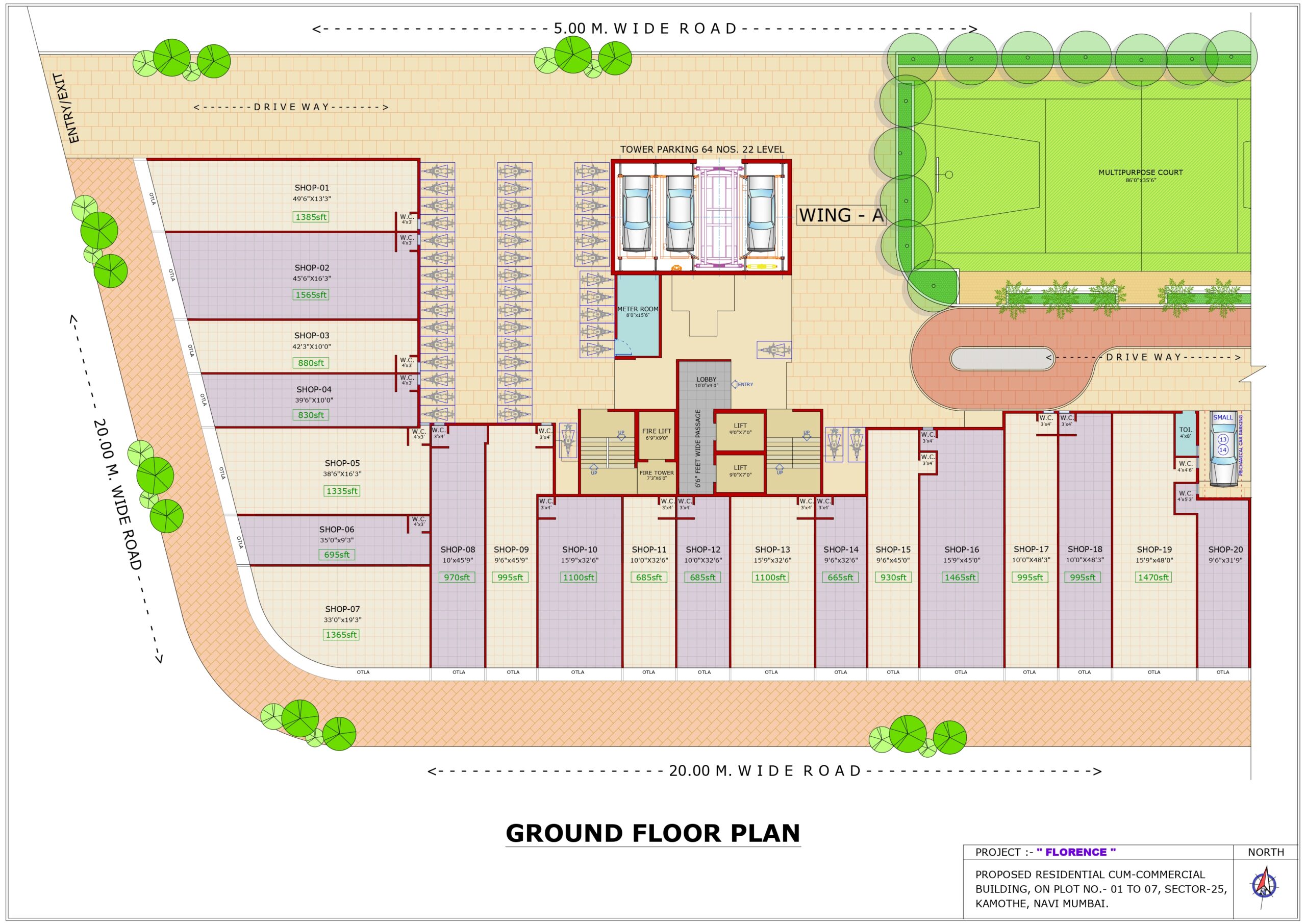 A Wing Ground FL PLAN _page-0001